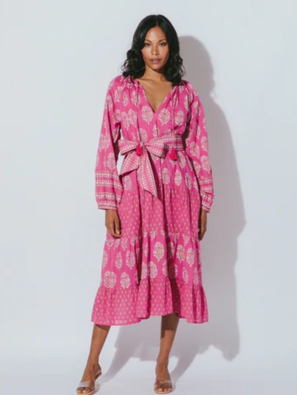 CLEOBELLA Fiji Midi Dress Mix Block Print (124)